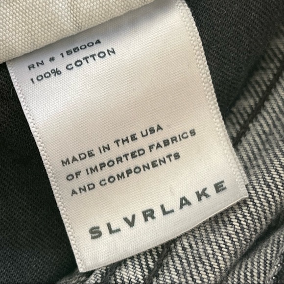 SLVRLAKE Beatnik High Rise Slim Jean Moon Light Charcoal Size 27 - Picture 5 of 8